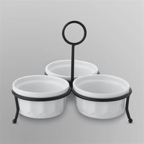 Essential Home 3-Section Condiment Server & Stand | Shop Your Way ...