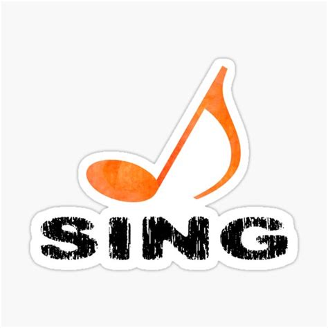 "Sing" Sticker for Sale by evisionarts | Redbubble