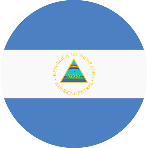 Circle flag of Nicaragua. 11571441 PNG