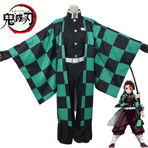 Demon Slayer Tanjiro Cosplay Costume Kit Set | ubicaciondepersonas.cdmx ...