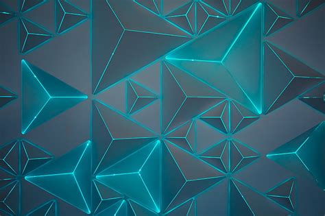 3840x2160px | free download | HD wallpaper: Pentagon, Triangles, Neon ...