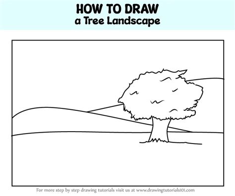 How to Draw a Tree Landscape (Landscapes) Step by Step ...