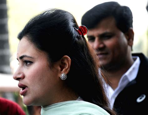 MP Navneet Kaur Rana with her husband Ravi Rana at Parliament