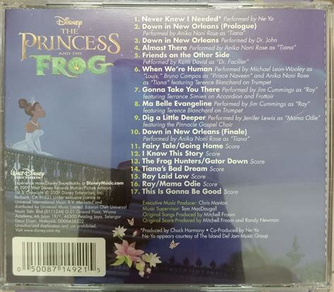 CD Disney The Princess and the Frog Music Soundtrack Album, Hobbies ...