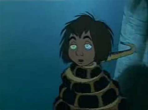 Kaa hypnotizing Mowgli - YouTube