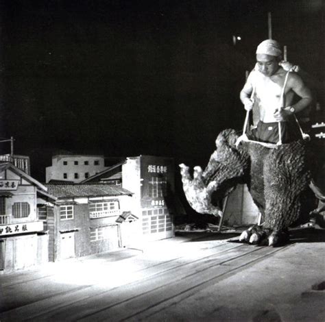 Godzilla, 1954 Behind The Scenes | Behind the scenes, Scene photo, Godzilla