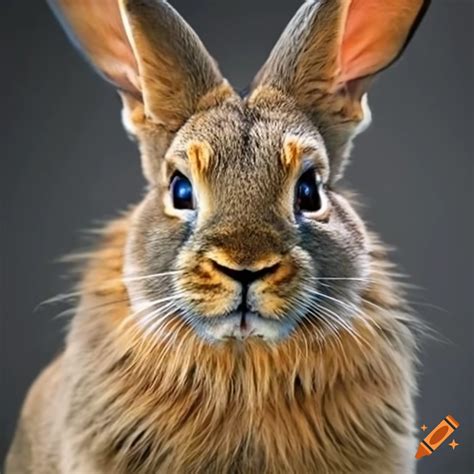 Illustration of a lion rabbit hybrid on Craiyon