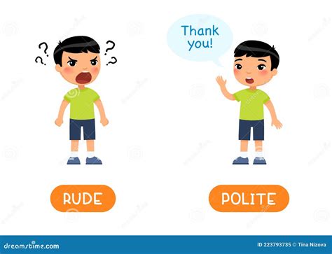 Polite Or Rude As A Choice In Life - Pictured As Words Rude, Polite On ...