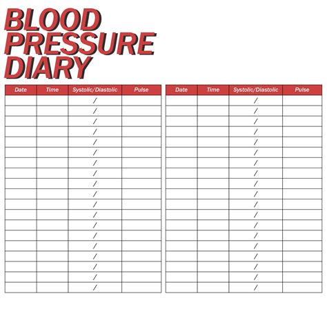 Blood Pressure Printable Chart | Images and Photos finder