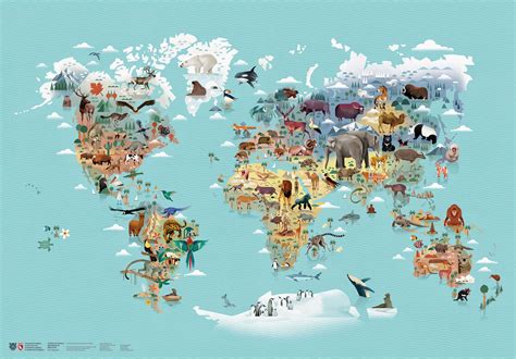 The World of Animals - Marmota Maps. Would love this in my boys room ...