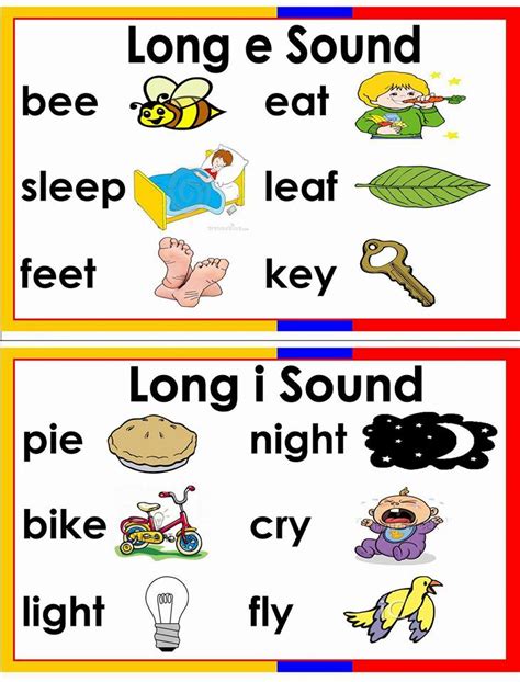 vowels short and long sounds