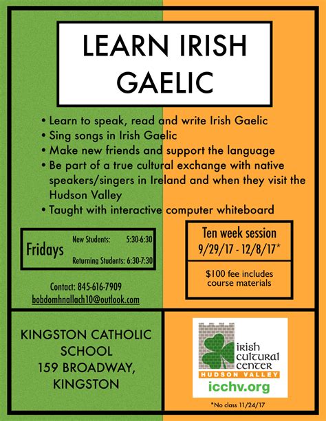 Language | Irish Cultural Center Hudson Valley