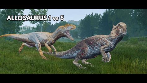 The Isle - Allosaurus 1v5 - YouTube