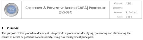 7 Steps to Writing a CAPA Procedure Compliant with ISO 13485:2016 ...