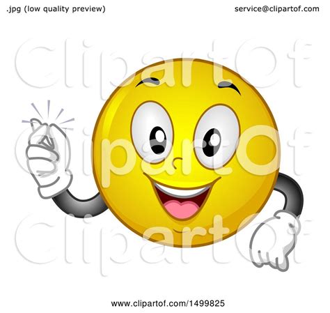 Clipart of a Smiley Emoticon Emoji Snapping His Fingers - Royalty Free ...