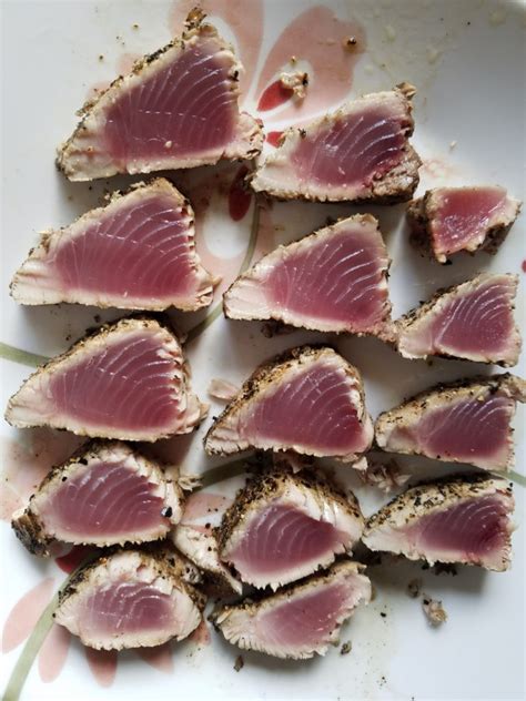 Cajun Style Pan Seared AHI Blackfin Tuna - Helpful Captain