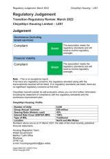 ClwydAlyn Housing Limited: transition regulatory review March 2022 ...