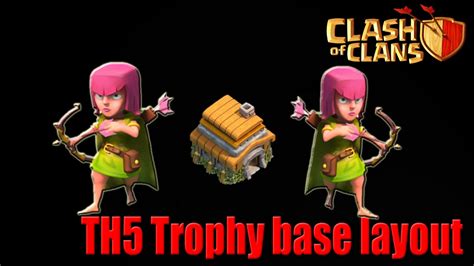 TH5 Trophy Base Layout - Clash of Clans Base Layout - YouTube