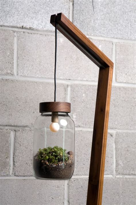 Eco-Friendly Lamp With A Terrarium Lampshade - DigsDigs