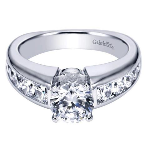 2.05cttw Graduated Channel Set Round Diamond Engagement Ring - Mullen ...