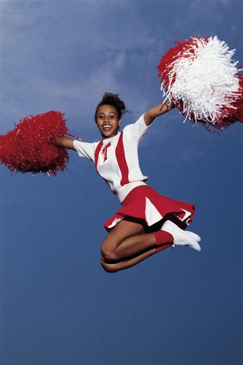 Pom poms are essential to any cheerleading costume.