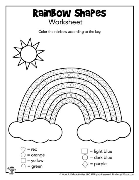 Rainbow Printable Worksheets