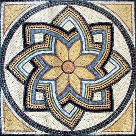 Roman Art Flower Mosaic - Octavia | Geometric | Mozaico | Mosaic ...