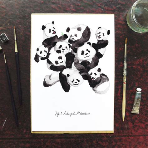 Embarrassment Of Pandas Art Print By Also the Bison