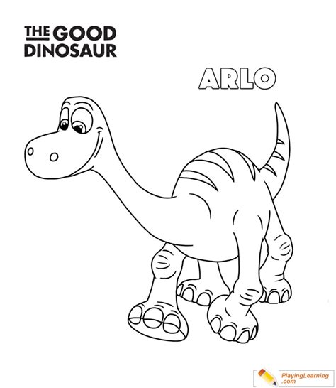 The Good Dinosaur Arlo Coloring Page 02 | Free The Good Dinosaur Arlo ...