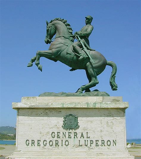 Equestrian statue of Gregorio Luperón in Santiago Dominican Republic