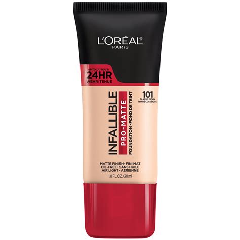 L'Oreal Paris Infallible Pro-Matte Blendable Foundation, Oil Free, 101 ...