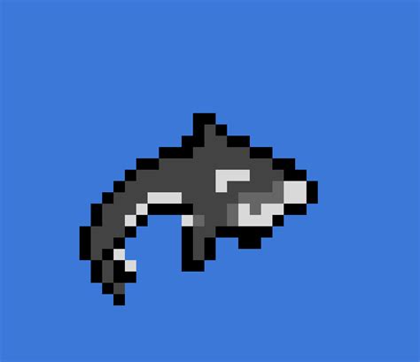 Killer whle orca pixel art