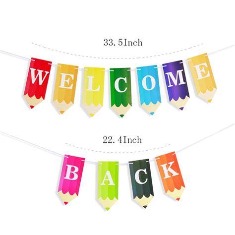 Welcome Back Banner Bulletin Board Pencil Stationery Banner - Etsy