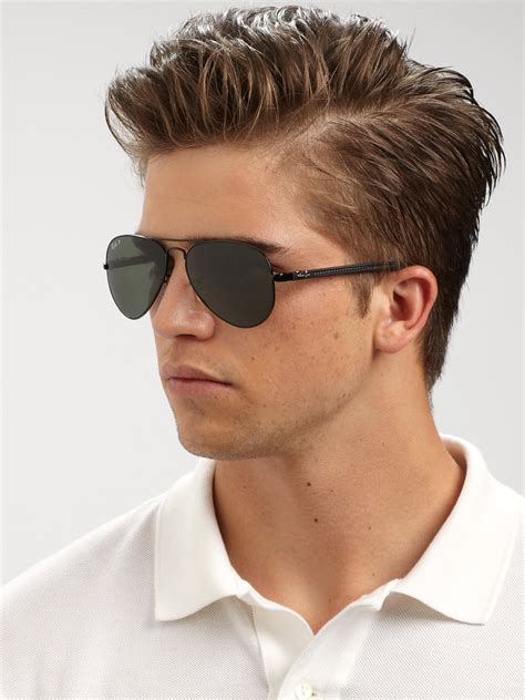 Ray-ban Tech Aviator Sunglasses in Black for Men | Lyst