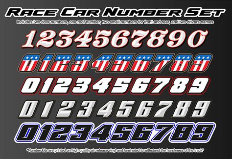 Race Car Number Sets - Etsy