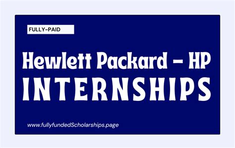 Hewlett Packard HP Summer Internships 2023 Online Applications - Fully ...