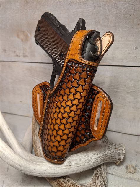 SHIPS FREE in NORTHAMERICA Handmade 1911 Leather Holster / Gun Belt ...