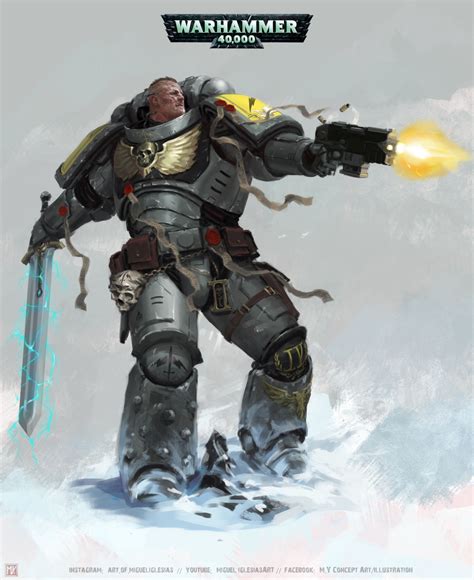 ArtStation - Space Marines Primaris vignette illustrations for Codex ...