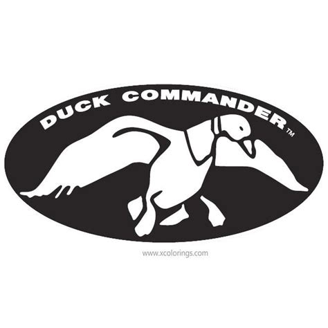 Duck Dynasty Coloring Pages Duck Commander Logo Black and White ...