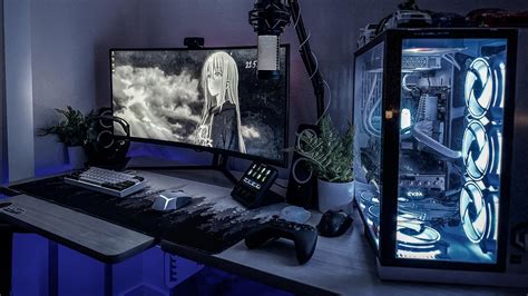 Nature meets machine in this bright and tidy PC gaming setup