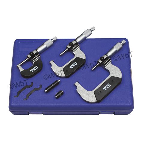 Mechanical Digital Outside Micrometer Set | Flat End Spindle | Micro ...