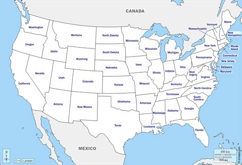 Picture Of A Map Of The United States Of America