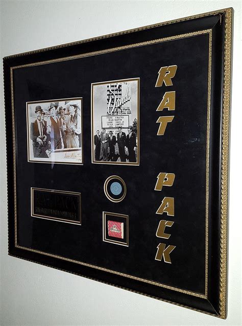 Framed and Autographed Rat Pack Collectible, Sands Casino Las Vegas For ...