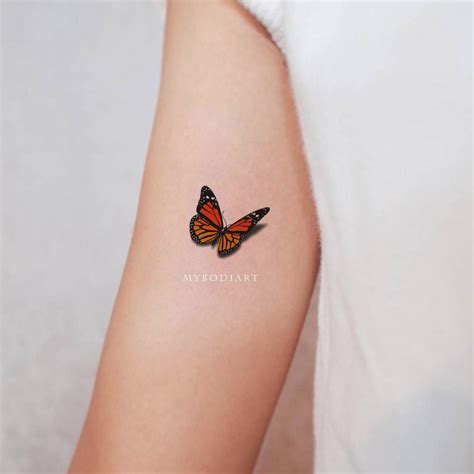 Small Monarch Butterfly Tattoo, Small Temporary Tattoo, Butterfly ...