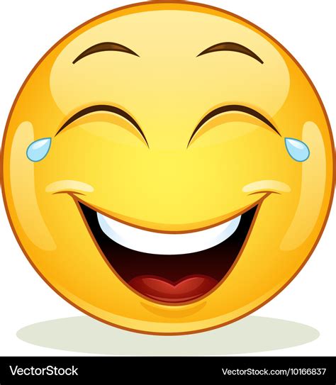 Laughing emoticon with tears of joy Royalty Free Vector