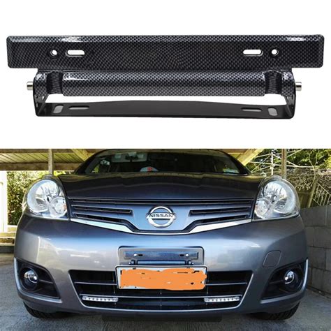 Universal Carbon Fiber License Plate Frame Holder Adjustable License ...