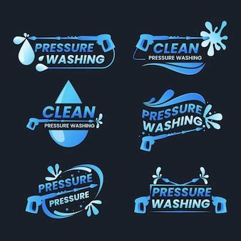 Free Vector | Hand drawn pressure washing logo