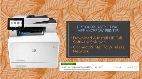 HP Color LaserJet Pro MFP M479 Printer: Download/install full software ...