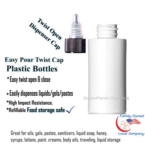 2 Oz Plastic Bottles With Twist Open/Close Dispensing Caps » Petagadget