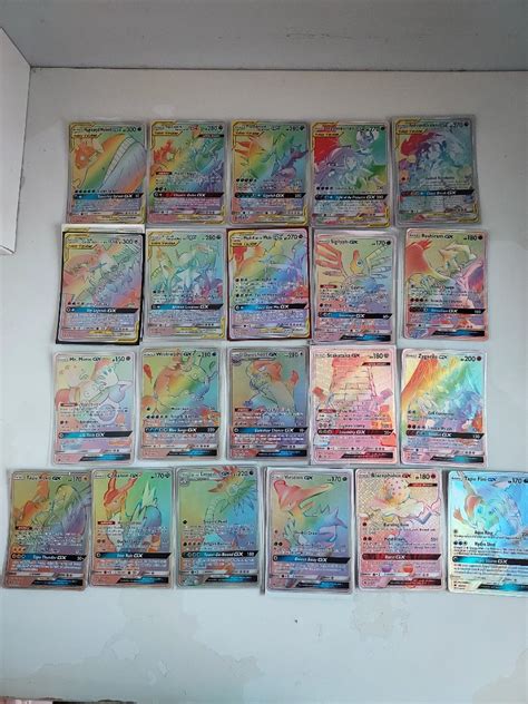 Pokemon gx sun and moon hyper rare rainbow cards, Hobbies & Toys, Toys ...